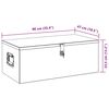 vidaXL Opbergbox 90x47x33,5 cm aluminium zilverkleurig