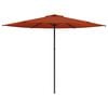 vidaXL Tuinparasol 300 x 300 cm Polyester Rechthoekig Terracotta