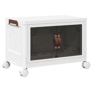 vidaXL Opbergbox stapelbaar met wielen 28 L 48,5x29,5x33 cm