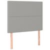 vidaXL Boxspring met matras en LED stof lichtgrijs 100x200 cm