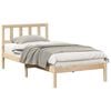 vidaXL Bedframe met hoofdeinde Bruin 90 x 190 cm Massief grenenhout
