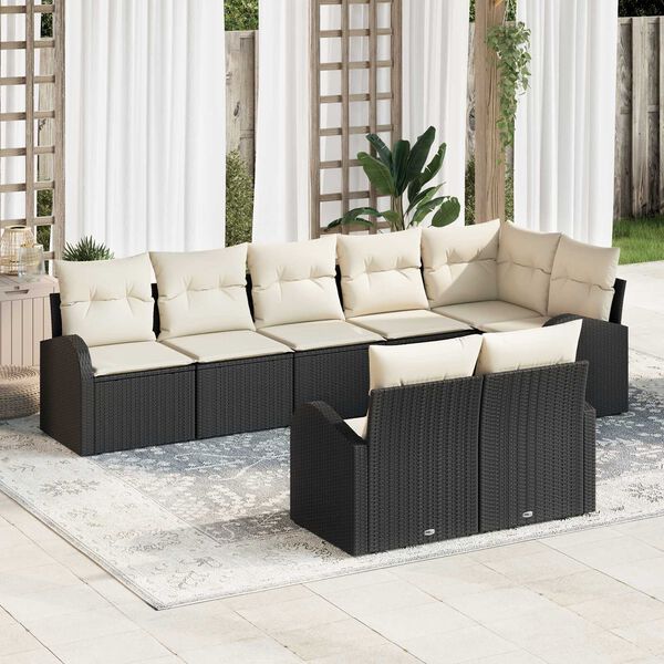 vidaXL Tuin Sofa Set 8 pcs poly rattan