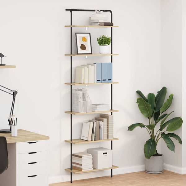 vidaXL Boekenkast Sonoma Eiken 60 x 24 x 203 cm Bewerkt hout