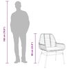 vidaXL Tuinstoelen 2 st met kussens poly rattan bruin