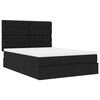 vidaXL Ottoman bed met matras en LED's 140x200cm stof zwart