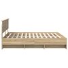 vidaXL Bedframe met hoofdeinde Sonoma Eiken 180 x 200 cm Bewerkt hout