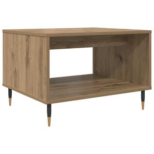 vidaXL Salontafel artisanaal eikenkleurig 60 x 50 x 40 cm Bewerkt hout