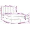 vidaXL Ottoman bed met matras 140x190cm stof donkerbruin