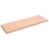 vidaXL Wastafelblad 120x40x(2-4) cm behandeld massief hout lichtbruin