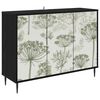 vidaXL Dressoir GOTHA Zwart eiken 102 x 33 x 76 cm Bewerkt hout