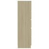 vidaXL Ladekast 60x35x121 cm bewerkt hout sonoma eikenkleurig