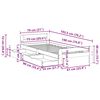 vidaXL Bedframe zonder matras massief grenenhout wasbruin 75x190 cm