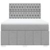 vidaXL Boxspring met matras stof lichtgrijs 160x200 cm