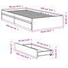 vidaXL Bedframe met lades bewerkt hout grijs sonoma eiken 90x190 cm