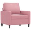vidaXL 4-delige Loungeset met kussens fluweel roze