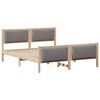 vidaXL Bedframe Bruin en taupe 160 x 200 cm Massief grenenhout