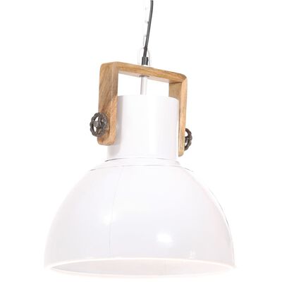 vidaXL Hanglamp industrieel rond 25 W E27 40 cm wit