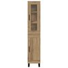 vidaXL Highboard Artisan Eiken 34,5 x 34 x 180 cm Bewerkt hout