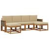 vidaXL Buiten bankenset 6 st Natuurlijk en Beige Polyester