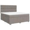 vidaXL Boxspring met matras stof taupe 180x200 cm