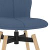 vidaXL Eetkamerstoelen 2 st draaibaar stof blauw
