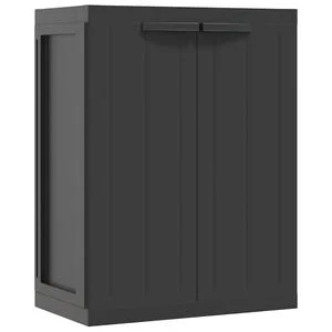 vidaXL Tuinkast 65x37x85 cm polypropeen zwart