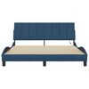 vidaXL Bedframe zonder matras "Hanko" stof blauw 160x200 cm