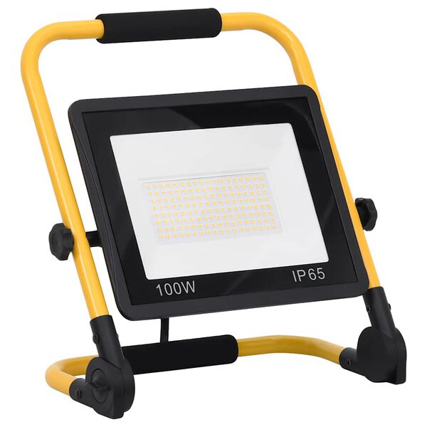 vidaXL Spotlight met handvat LED 100 W warmwit