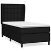 vidaXL Boxspring met matras stof zwart 80x200 cm
