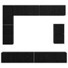 vidaXL Tv-meubelset Wandgemonteerd 8 pcs Zwart Eiken Bewerkt hout