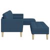 vidaXL Bankstel met kussen 2 pcs Blauw Polyester