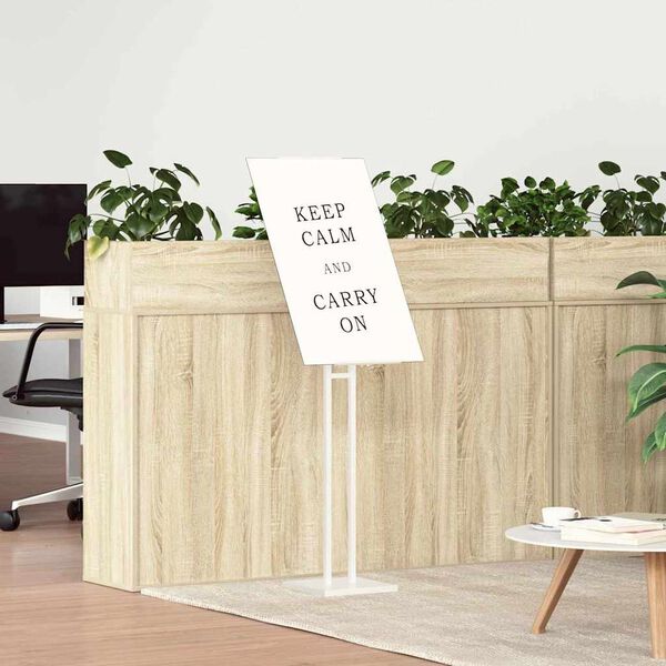 vidaXL Beurs Displays Wit 26,5 x 26,5 x 127 cm Staal