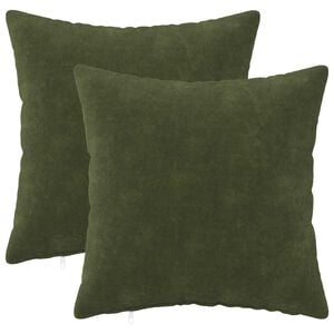 vidaXL Kussensloop 2 pcs HEERLEN Groen 30 x 30 cm Microfiber Fleece