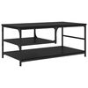 vidaXL Salontafel Zwart Eiken 90 x 49 x 40 cm Bewerkt hout