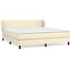 vidaXL Boxspring met matras kunstleer cr&egrave;mekleurig 160x200 cm