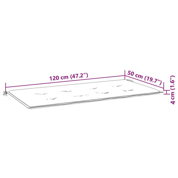 vidaXL Bankkussen Effen Turquoise 120 x 50 x 3 cm Oxford Stof