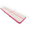 vidaXL Gymnastiekmat met pomp opblaasbaar 800x100x15 cm PVC roze