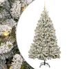 vidaXL Kunstkerstboom met 300 LED Groen en Wit 210 cm PVC en Metaal