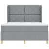 vidaXL Boxspringbed met Matras Donkergrijs 90x190 cm Lichtgrijs Stof