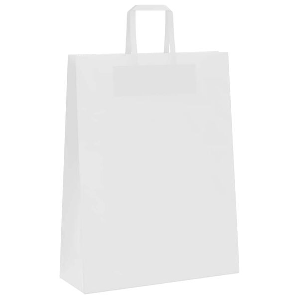 vidaXL Papieren zakken 50 st met hengsels 32x12x42 cm wit