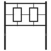 vidaXL Vervangend hoofdbord 75 cm metaal zwart
