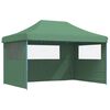 vidaXL Partytent inklapbaar pop-up met 3 zijwanden groen