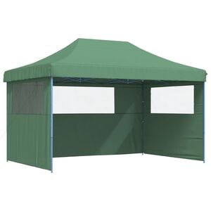 vidaXL Partytent inklapbaar pop-up met 3 zijwanden groen
