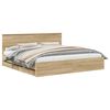 vidaXL Bedframe met lade Sonoma Eiken 200 x 200 cm Ingenieurshout