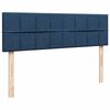 vidaXL Ottoman bed met matras en LED's 160x200cm stof blauw