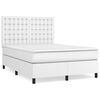 vidaXL Boxspring met matras kunstleer wit 140x190 cm