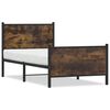 vidaXL Bedframe zonder matras metaal gerookt eikenkleurig 90x200 cm