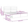 vidaXL Bedframe met lade Gerookt eiken 180 x 200 cm Ingenieurshout