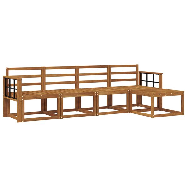 vidaXL Buiten bankenset 5 pcs Naturel Massief Acaciahout
