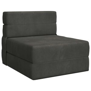 vidaXL Vouwbare Bankbed Donkergrijs 70 x 80 x 60 cm Stof